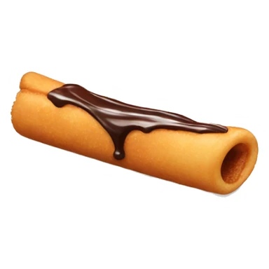Churro with chocolate tip sticker