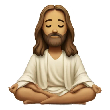 jesus meditating sticker