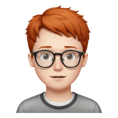 Nerdy boy with glasses sticker