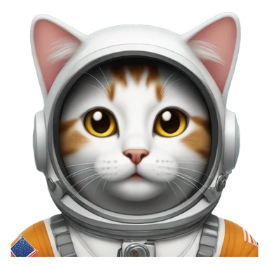 kedi astronot sticker