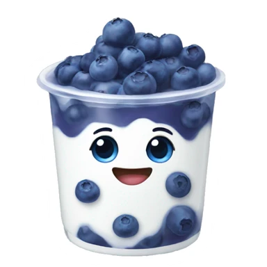 Blueberry yogurt sticker