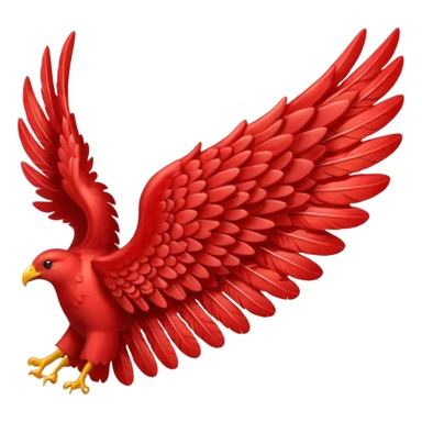 Red angel wing sticker