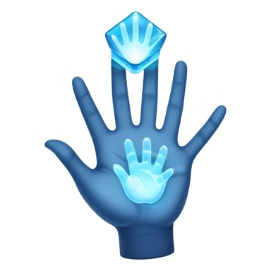 Make a hologram projection coming from hand sticker