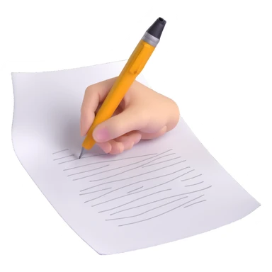 A hand furiously scribbling on a piece of paper with a pen or pencil. The paper is messy with random lines and doodles sticker