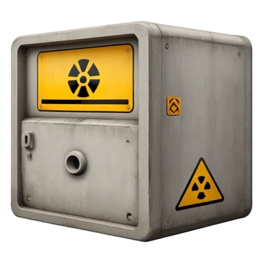 bunker with warning symbols sticker