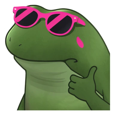 Wmoji mit rosa Sonnenbrille sticker