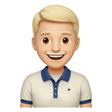 Profesor de tenis riendose sticker