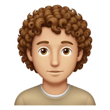 Brown Curly headed white guy  sticker