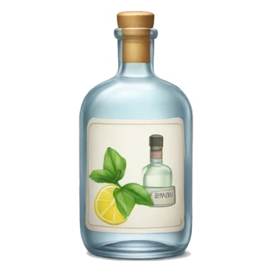 A bottle of gin sticker