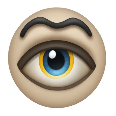 un ojo redondo como los que se encuentran en muchas mascarasceremoniales sticker