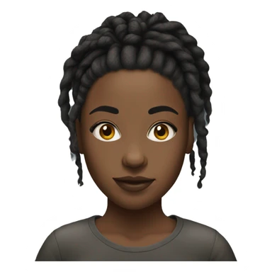Hyper realistic Black girl with short dreadlocks  sticker