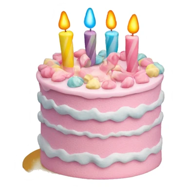pastel birthday cake sticker