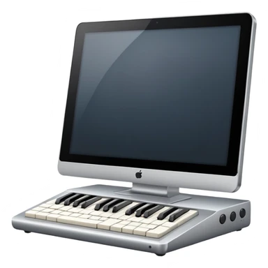 a computer play music sticker