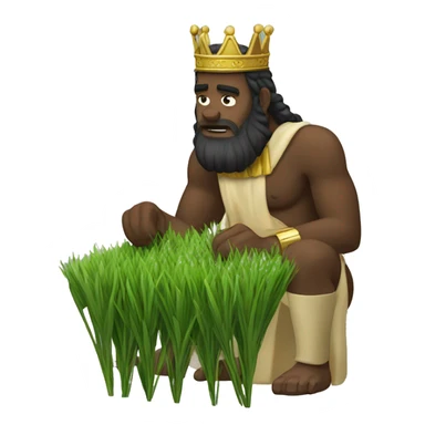 king nebuchadnezzar eating grass like a cow sticker