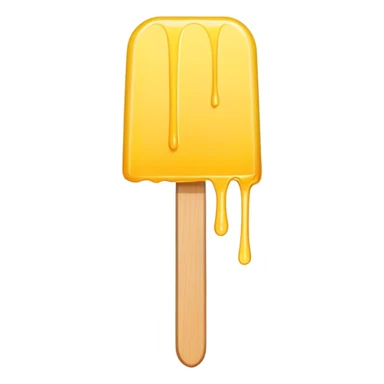 Long thin yellow popsicle dripping  sticker