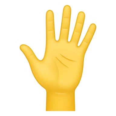 Graphic: 👋 Waving hand icon (white with yellow outline).
Animation: Hand waves back and forth.
Background: Transparent. sticker