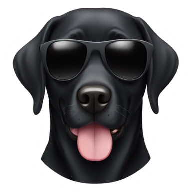 Black lab wearing shades sticker