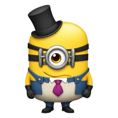 Minion with a top hat sticker