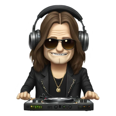 Ozzy Osbourne playing DJ sticker