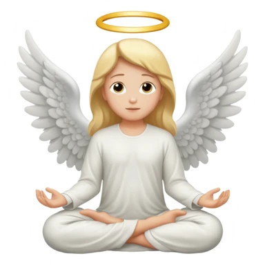 angel meditation  sticker
