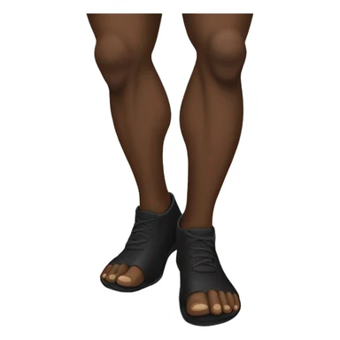 black man foot sticker