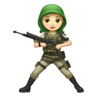 Freedom white girl fighter from Palestine sticker