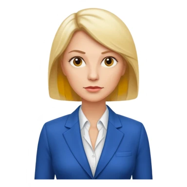 serious blond business woman in her forties sticker