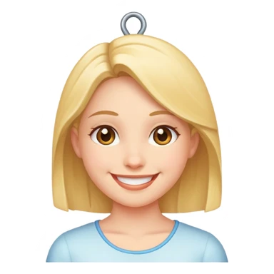 Girl hanging sticker