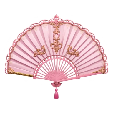 rococo pink fan sticker