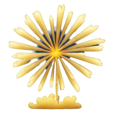 feu d'artifice en or sticker