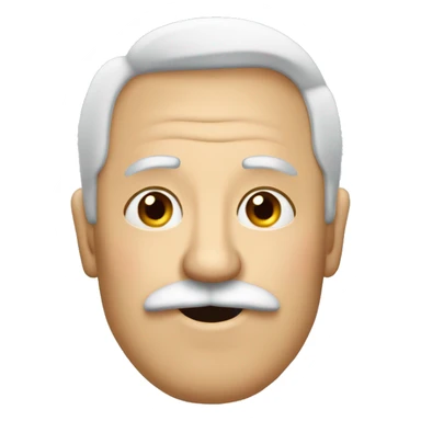 Abuelo con bigotes con marca de besos sticker