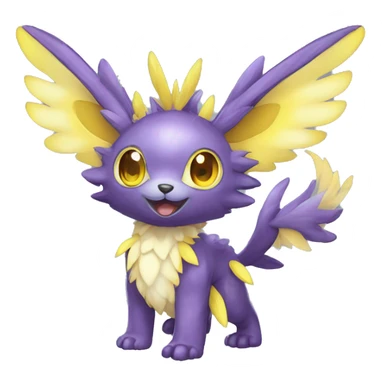 Cute cool shiny colorful fantasy animal hybrid Fakemon full body sticker