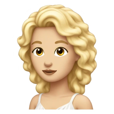 Aphrodite with blonde hair  sticker