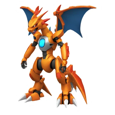 Mechanical Guilmon-Charizard-Medabot-Mecha full body sticker