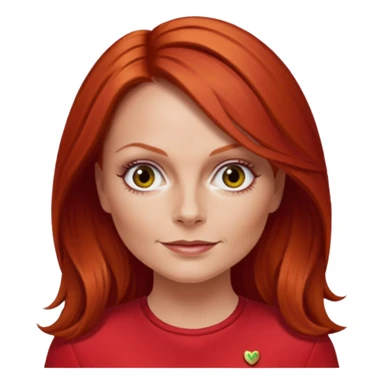 Geri Halliwell with red hair and red outfit sticker