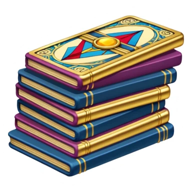 A stack of tarot cards sticker