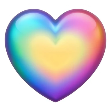 iridescent heart sticker