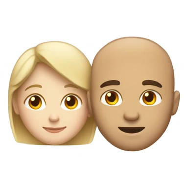 White couple hug sticker