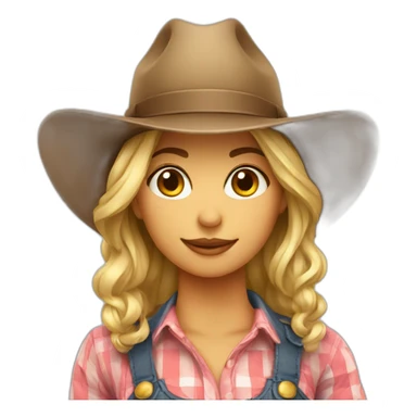 country girl with a hat sticker
