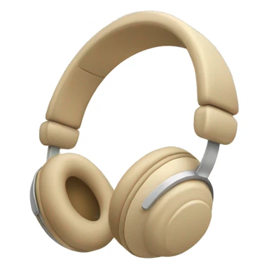 beige apple headphones with beige bows sticker