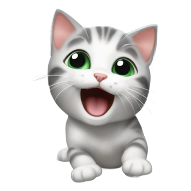 Little kitty wrecking a big city sticker