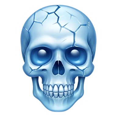 skull emoji but ice sticker