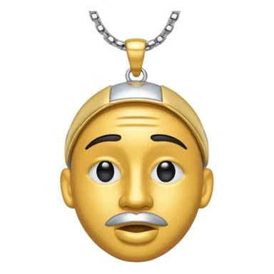 silver rapper necklace sticker