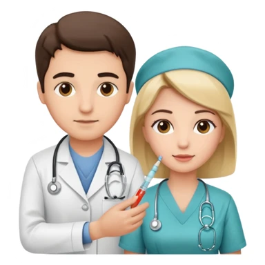 Doctor nurse injection sticker