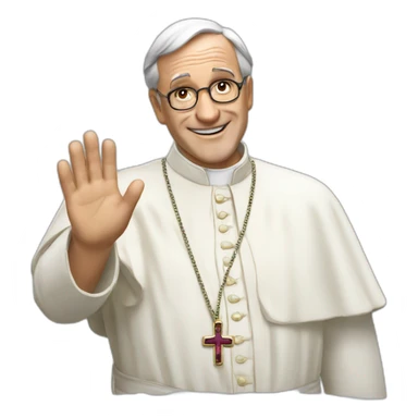 papa-francesco-salutando sticker