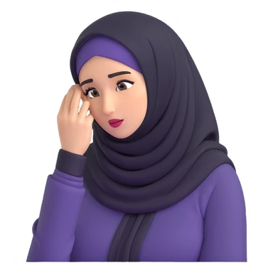 woman in hijab facepalming sticker