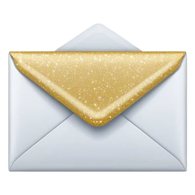 Glittery envelopes sticker