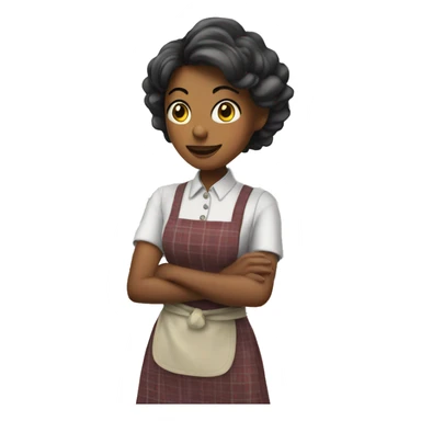 woman in apron in kitchen sticker