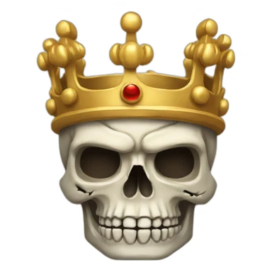 Skull king crown sticker