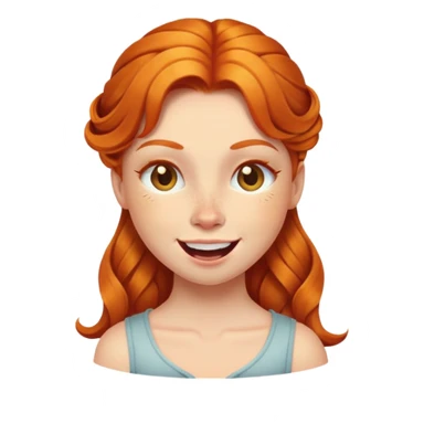 ginger girl winking  sticker